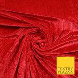 OVER 25 COLOURS Soft Plain Stretch Velvet Velour Fabric Material Dress Craft 58"
