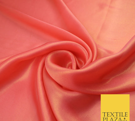 36 COLOURS - Fine Silky Metallic Foil Shimmer Satin Georgette Dress Fabric Drape