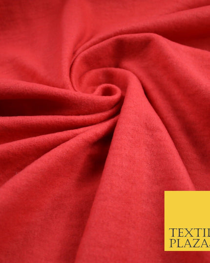 5 COLOURS - Plain Sweatshirt Stretch Fabric Knit Dress Top Material Brushed Back