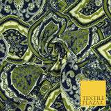 Premium Abstract Animal Mosaic Retro Printed Bubble Crepe Dress Fabric 58" 147cm