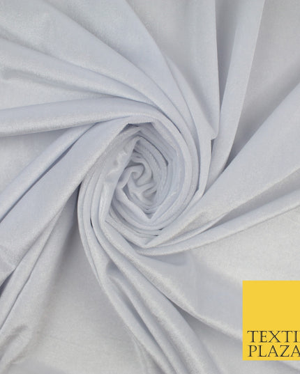 17 COLOURS LUXURY Plush Plain Stretch Velvet Velour Fabric Material Craft 58" D