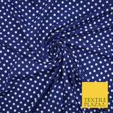 5mm Small Polka Dot Spot Printed Crepe Spotted Dotted Polyester Dress Fabric 58"