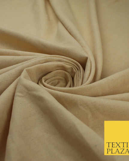 OVER 20 COLOURS - Plain Soft LINEN LOOK 100% Polyester Fabric Dress Craft 54"