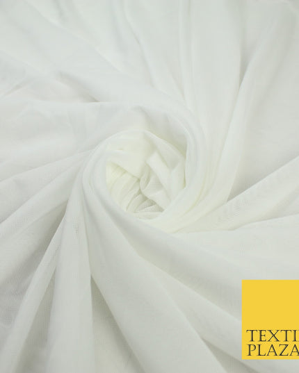 12 COLOURS Soft Power Mesh 4 Way Stretch Net Dress Dance Lingerie Fabric 58"