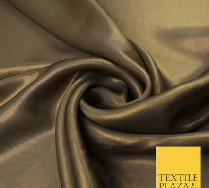 36 COLOURS - Fine Silky Metallic Foil Shimmer Satin Georgette Dress Fabric Drape