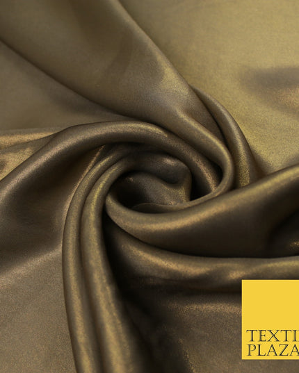 36 COLOURS - Fine Silky Metallic Foil Shimmer Satin Georgette Dress Fabric Drape