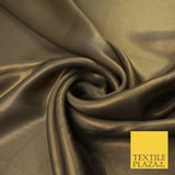 36 COLOURS - Fine Silky Metallic Foil Shimmer Satin Georgette Dress Fabric Drape