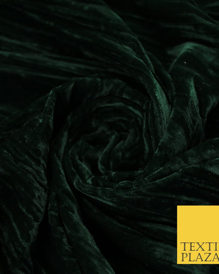 8 COLOURS - Pleated Soft Micro Velvet Fabric Dress Craft Material 45" Wide
