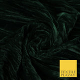 8 COLOURS - Pleated Soft Micro Velvet Fabric Dress Craft Material 45" Wide