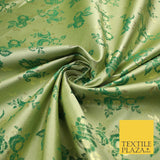 Double Flower Bouquet Design Chinese Brocade Satin Embroidered Dress Fabric 44"