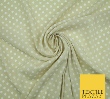 5mm Small Polka Dot Spot Printed Crepe Spotted Dotted Polyester Dress Fabric 58"
