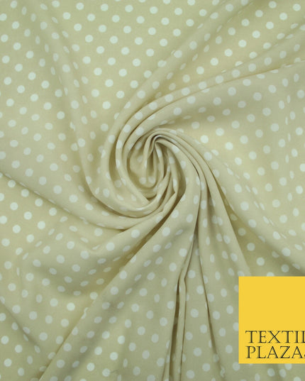 5mm Small Polka Dot Spot Printed Crepe Spotted Dotted Polyester Dress Fabric 58"