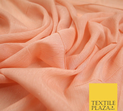 Silver Metallic Yoryu Chiffon Georgette Crinkle Dress Fabric 58″ OVER 20 COLOURS