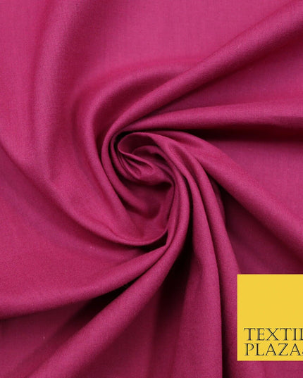PREMIUM POPLIN 100% PURE COTTON SOLID PLAIN DYED FABRIC DRESS CRAFT MATERIAL 59"