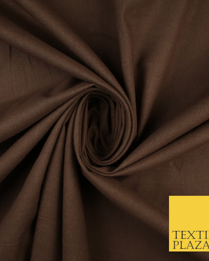 30 COLOURS - Plain Smooth Cotton Square Soft Fabric Dress Material Decor 56"