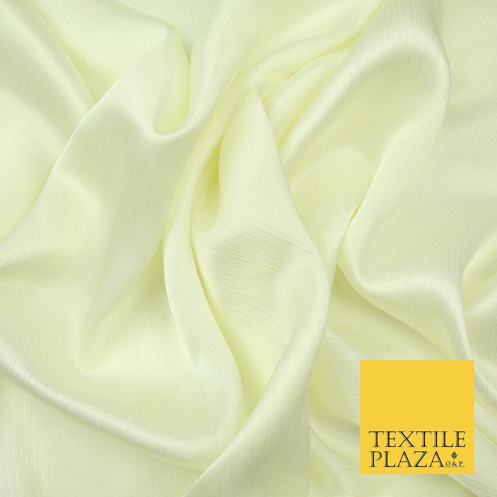 OVER 20 COLOURS - Premium Plain Dyed Yoryu Satin Crinkle Effect Dress Fabric 59″