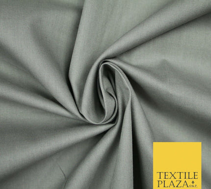 PREMIUM POPLIN 100% PURE COTTON SOLID PLAIN DYED FABRIC DRESS CRAFT MATERIAL 59"