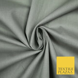 PREMIUM POPLIN 100% PURE COTTON SOLID PLAIN DYED FABRIC DRESS CRAFT MATERIAL 59"