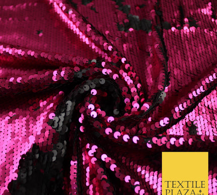 3 COLOURS Reversible Soft MATT MERMAID SEQUIN Fabric 2 Colour Way Changing Lycra