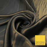 36 COLOURS - Fine Silky Metallic Foil Shimmer Satin Georgette Dress Fabric Drape