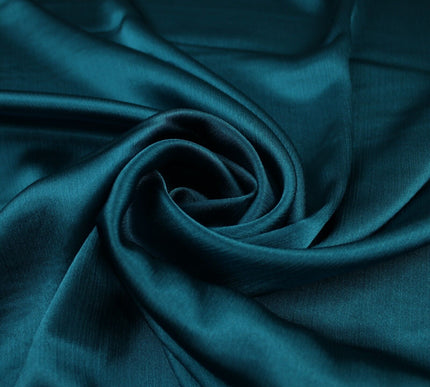 OVER 20 COLOURS - Premium Plain Dyed Yoryu Satin Crinkle Effect Dress Fabric 59″