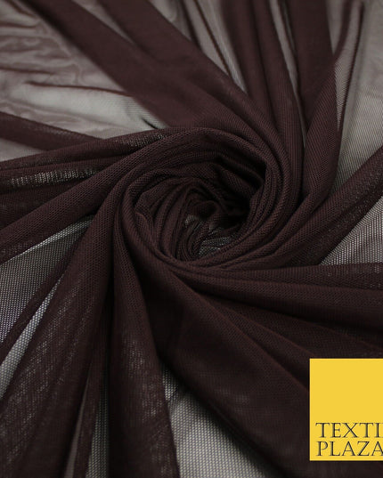 12 COLOURS Soft Power Mesh 4 Way Stretch Net Dress Dance Lingerie Fabric 58"