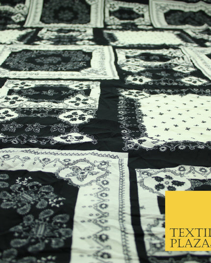 Premium Abstract Animal Mosaic Retro Printed Bubble Crepe Dress Fabric 58" 147cm