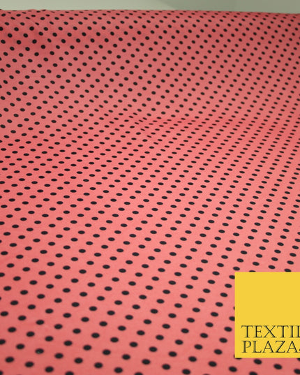 5mm Small Polka Dot Spot Printed Crepe Spotted Dotted Polyester Dress Fabric 58"