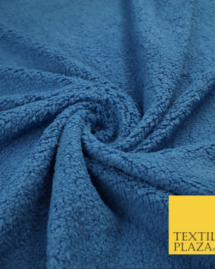 3 COLOURS - Premium Soft Faux SHERPA Fleece Fabric Material - 320GSM - 60"