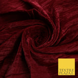 8 COLOURS - Pleated Soft Micro Velvet Fabric Dress Craft Material 45" Wide