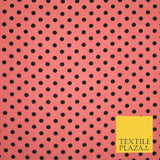 5mm Small Polka Dot Spot Printed Crepe Spotted Dotted Polyester Dress Fabric 58"