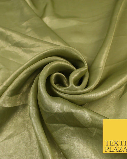 36 COLOURS - Fine Silky Metallic Foil Shimmer Satin Georgette Dress Fabric Drape