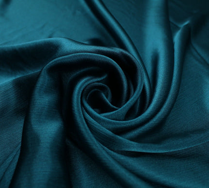 OVER 20 COLOURS - Premium Plain Dyed Yoryu Satin Crinkle Effect Dress Fabric 59″
