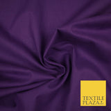 PREMIUM POPLIN 100% PURE COTTON SOLID PLAIN DYED FABRIC DRESS CRAFT MATERIAL 59"