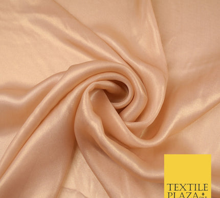 36 COLOURS - Fine Silky Metallic Foil Shimmer Satin Georgette Dress Fabric Drape