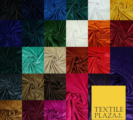 OVER 25 COLOURS Soft Plain Stretch Velvet Velour Fabric Material Dress Craft 58"