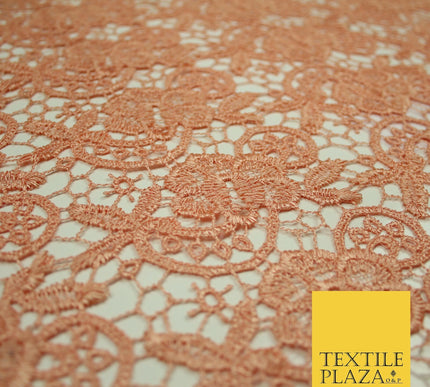 Premium Guipure Intricate Webbed Cluster Lace Dress Fabric Wedding Bridal 6 Cols