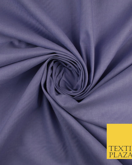 30 COLOURS - Plain Smooth Cotton Square Soft Fabric Dress Material Decor 56"