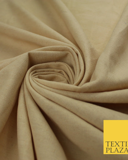 OVER 20 COLOURS - Plain Soft LINEN LOOK 100% Polyester Fabric Dress Craft 54"