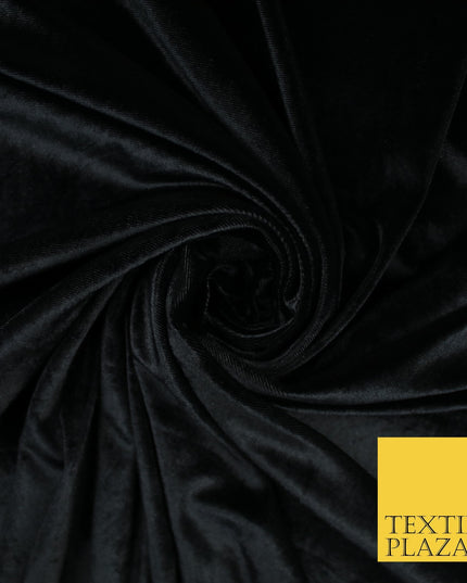 17 COLOURS LUXURY Plush Plain Stretch Velvet Velour Fabric Material Craft 58" D