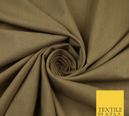 OVER 20 COLOURS - Plain Soft LINEN LOOK 100% Polyester Fabric Dress Craft 54"