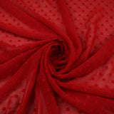Over 20 COLOURS - Swiss Knot Dot Dobby Sheer Georgette Chiffon Dress Fabric 59"