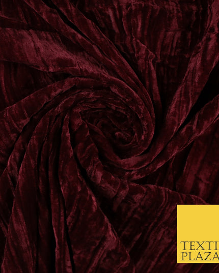8 COLOURS - Pleated Soft Micro Velvet Fabric Dress Craft Material 45" Wide