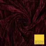 8 COLOURS - Pleated Soft Micro Velvet Fabric Dress Craft Material 45" Wide