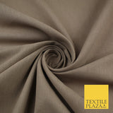 OVER 20 COLOURS - Plain Soft LINEN LOOK 100% Polyester Fabric Dress Craft 54"