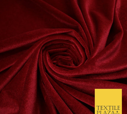 17 COLOURS LUXURY Plush Plain Stretch Velvet Velour Fabric Material Craft 58" D