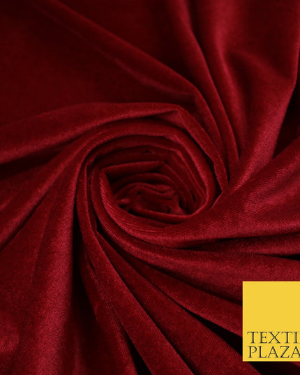 17 COLOURS LUXURY Plush Plain Stretch Velvet Velour Fabric Material Craft 58" D