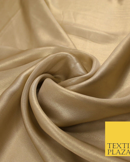 36 COLOURS - Fine Silky Metallic Foil Shimmer Satin Georgette Dress Fabric Drape
