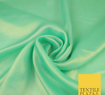 36 COLOURS - Fine Silky Metallic Foil Shimmer Satin Georgette Dress Fabric Drape
