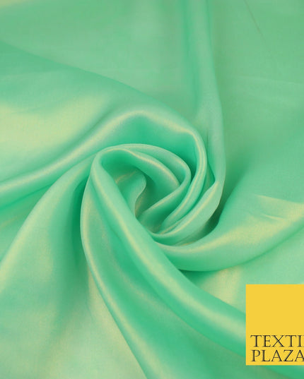 36 COLOURS - Fine Silky Metallic Foil Shimmer Satin Georgette Dress Fabric Drape